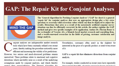 GAP: The Repair Kit for Conjoint Analyses