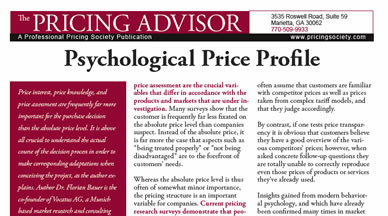 Psychological Price Profile